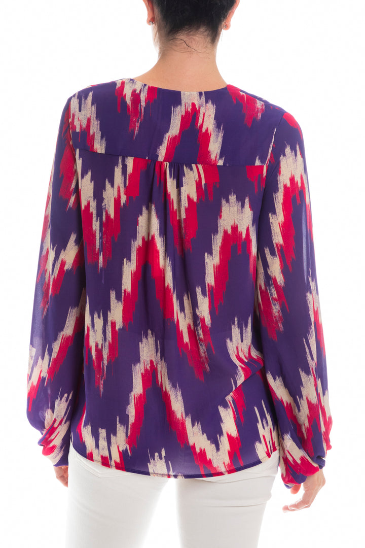 MEMJS - BLUSA SCOLLO A V CON LACCIO IN CORDA