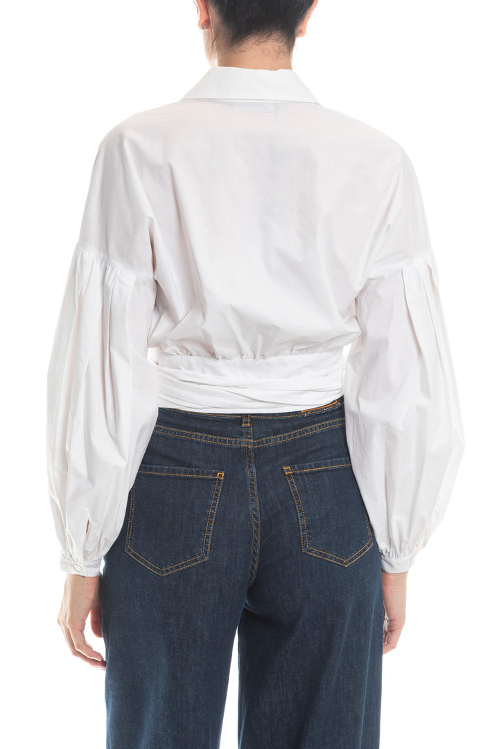 GATTINONI - BLUSA COLLO CAMICIA A INCROCIO