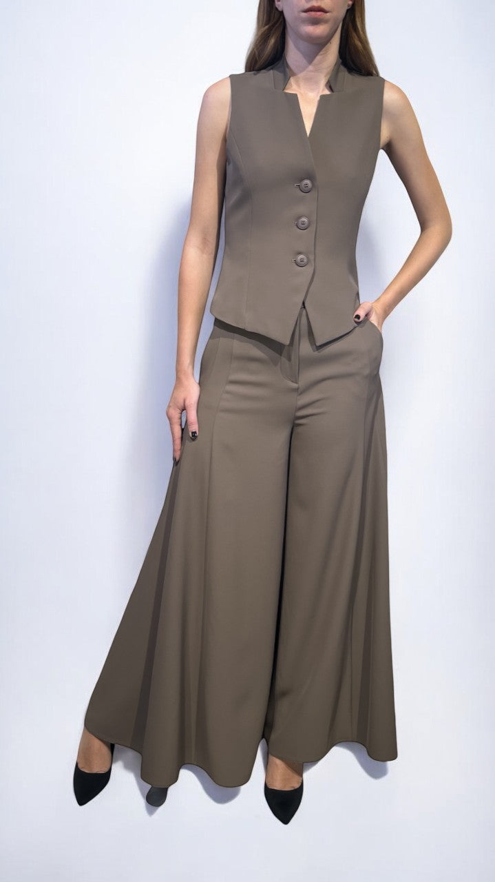 KONTATTO - COMPLETO GILET E GONNA PANTALONE
