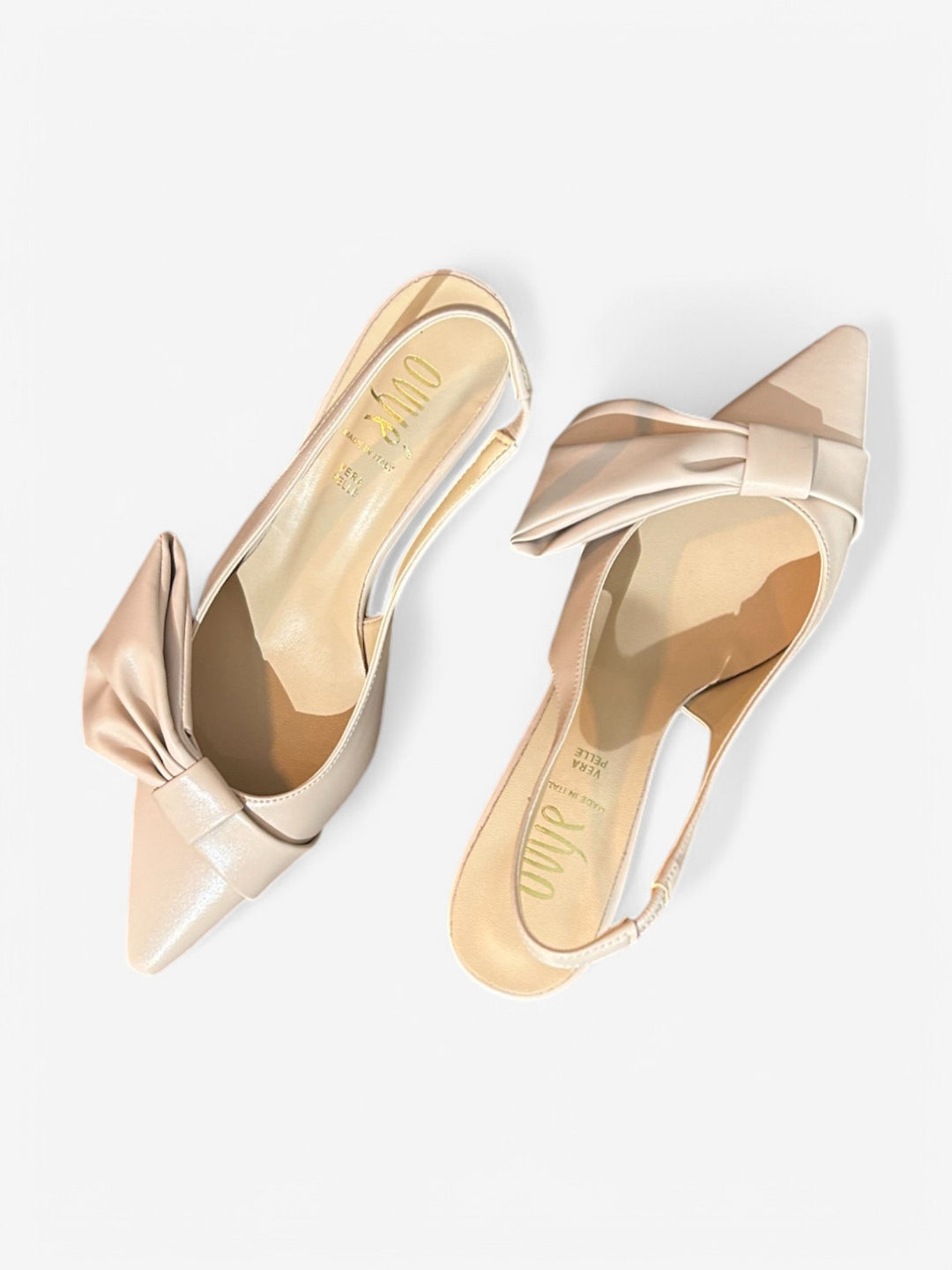 OVYÈ - SLINGBACK IN PELLE MEZZO FIOCCO