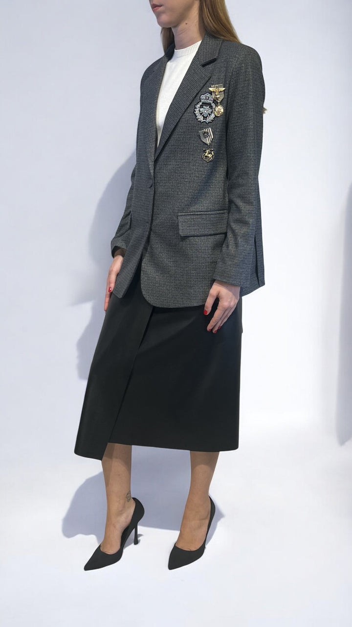 DIXIE - GIACCA MONOPETTO CON PATCH