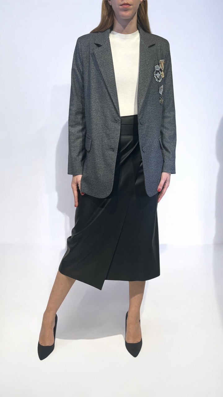 DIXIE - GIACCA MONOPETTO CON PATCH