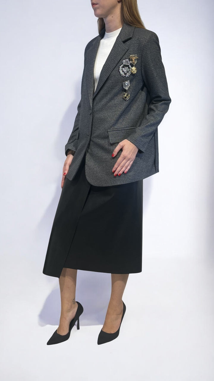 DIXIE - GIACCA MONOPETTO CON PATCH