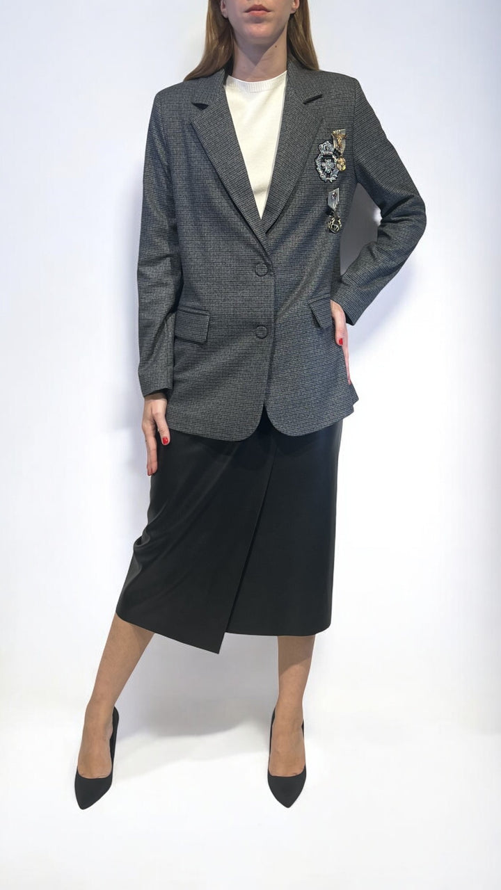 DIXIE - GIACCA MONOPETTO CON PATCH