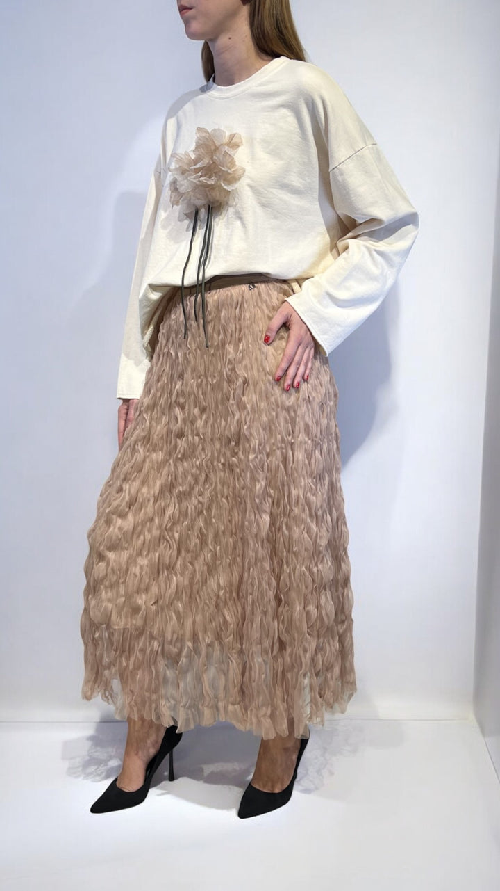 DIXIE - GONNA IN TULLE ARRICCIATO