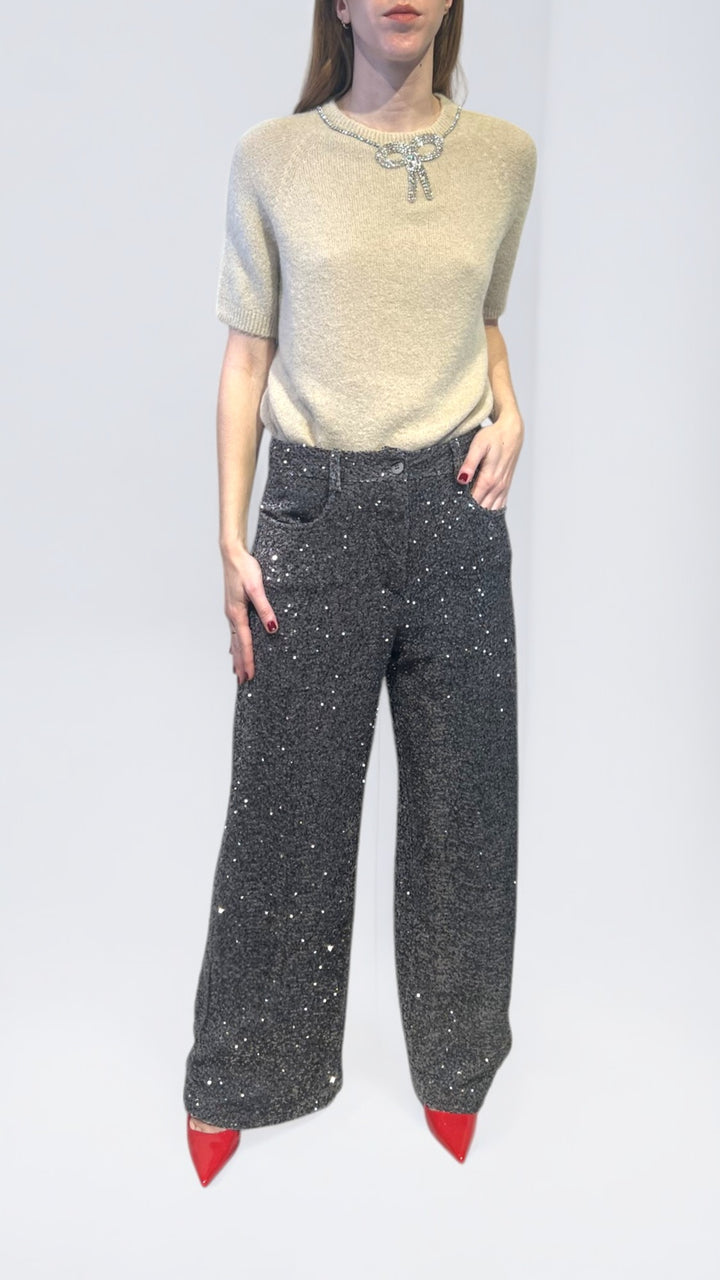 DIXIE - MAGLIA CON FIOCCO GIOIELLO