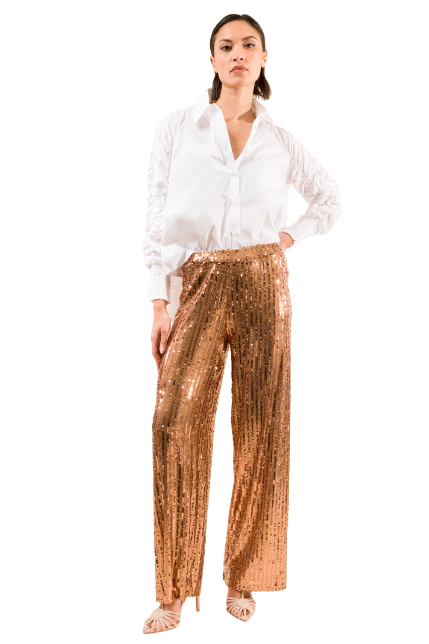 KONTATTO -  PANTALONE PAILLETTES