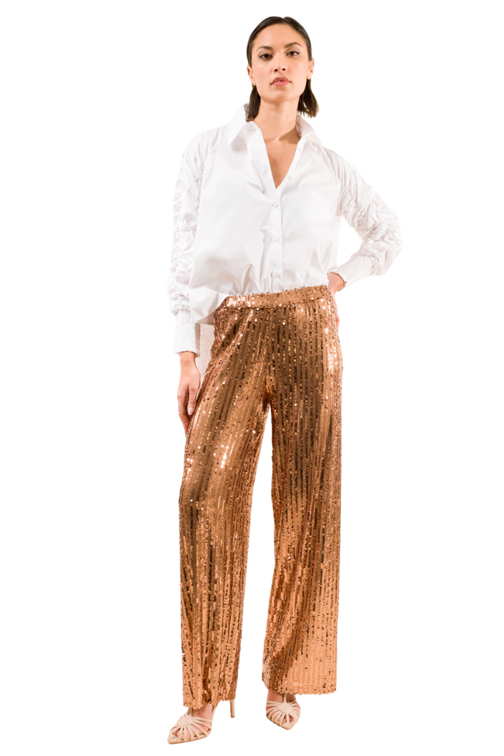 KONTATTO -  PANTALONE PAILLETTES