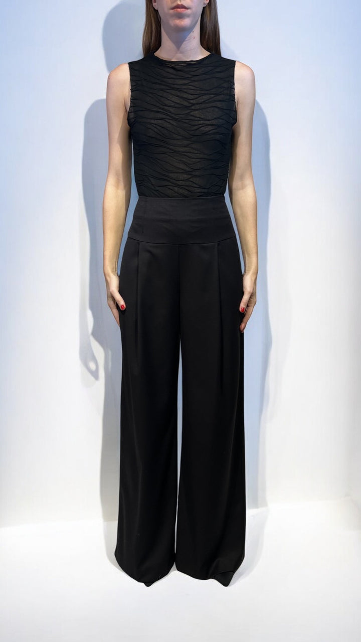 GATTINONI -  PANTALONI PALAZZO CON BASCHINA