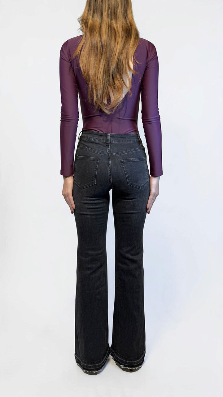 L'ARMADIO DI LULÙ - DENIM FLARE CON ORLO SFRANGIATO