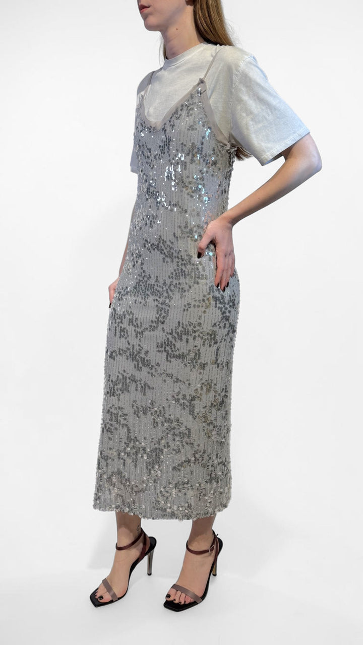 TENSIONE IN - ABITO TSHIRT PAILLETTES