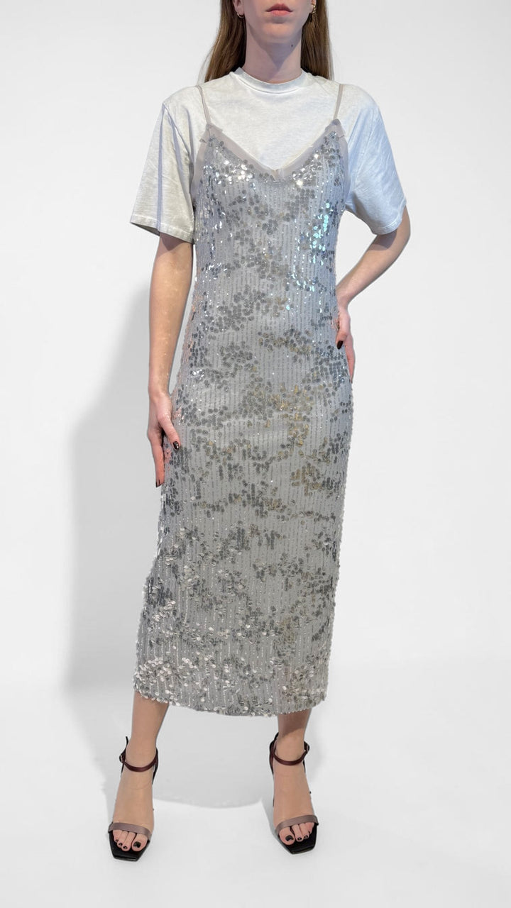 TENSIONE IN - ABITO TSHIRT PAILLETTES