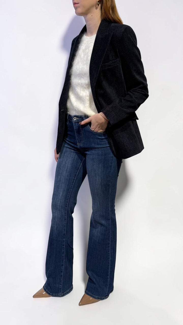 L'ARMADIO DI LULÙ - GIACCA DOPPIOPETTO VELLUTO DENIM