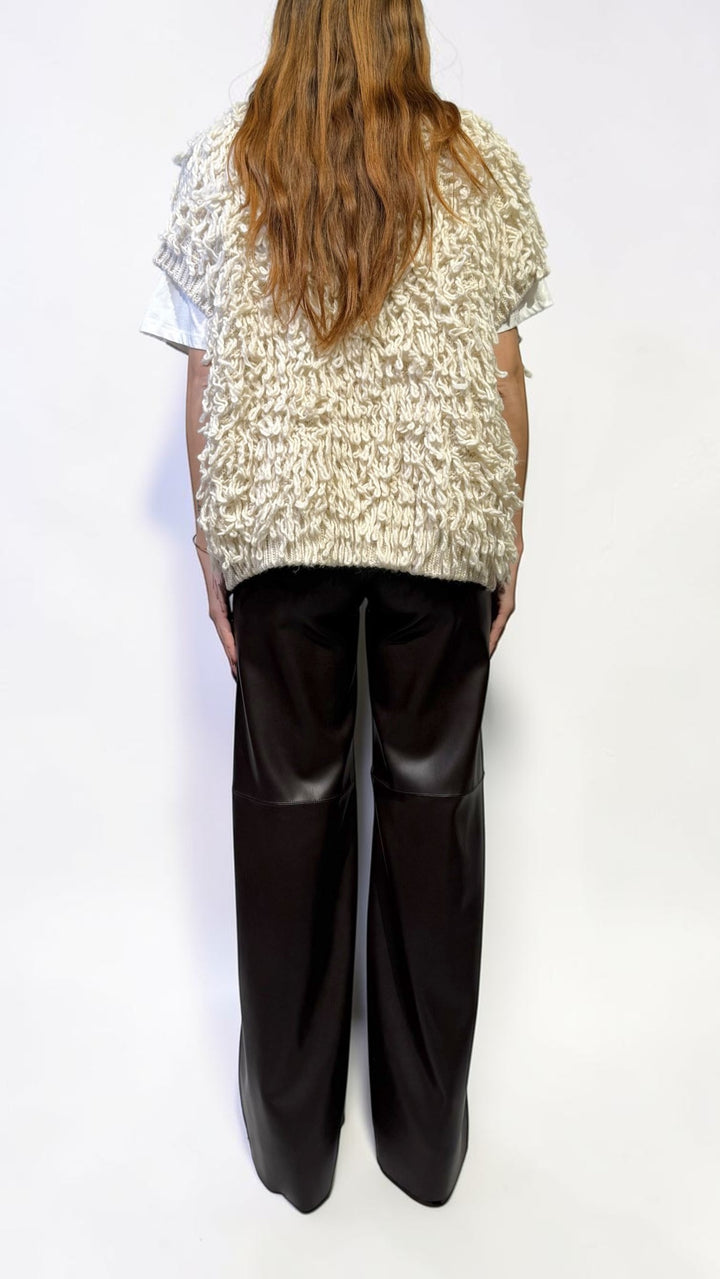 TENSIONE IN - GILET IN MAGLIA CON FRANGE