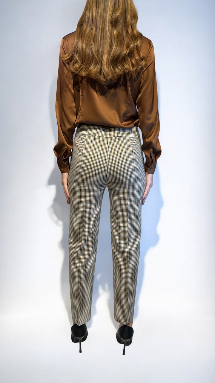 GATTINONI -  PANTALONI SIGARETTA CHECK