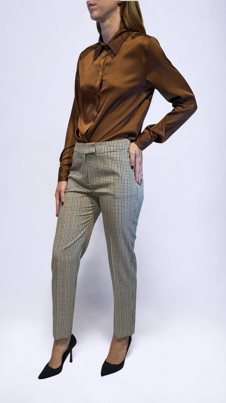 GATTINONI -  PANTALONI SIGARETTA CHECK