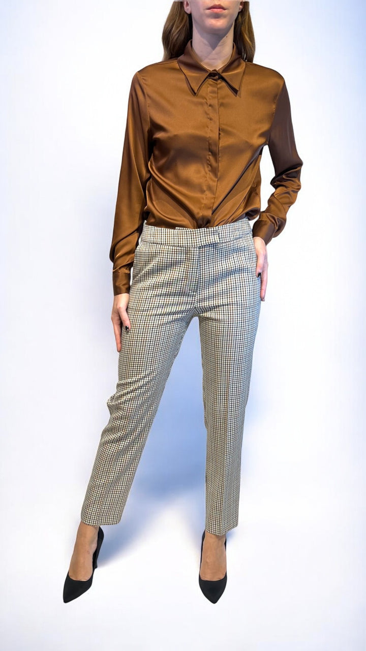 GATTINONI -  PANTALONI SIGARETTA CHECK