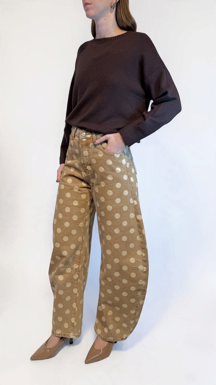 L'ARMADIO DI LULÙ - DENIM BALOON A POIS