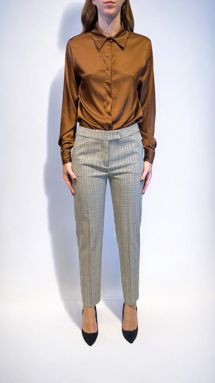 GATTINONI -  PANTALONI SIGARETTA CHECK