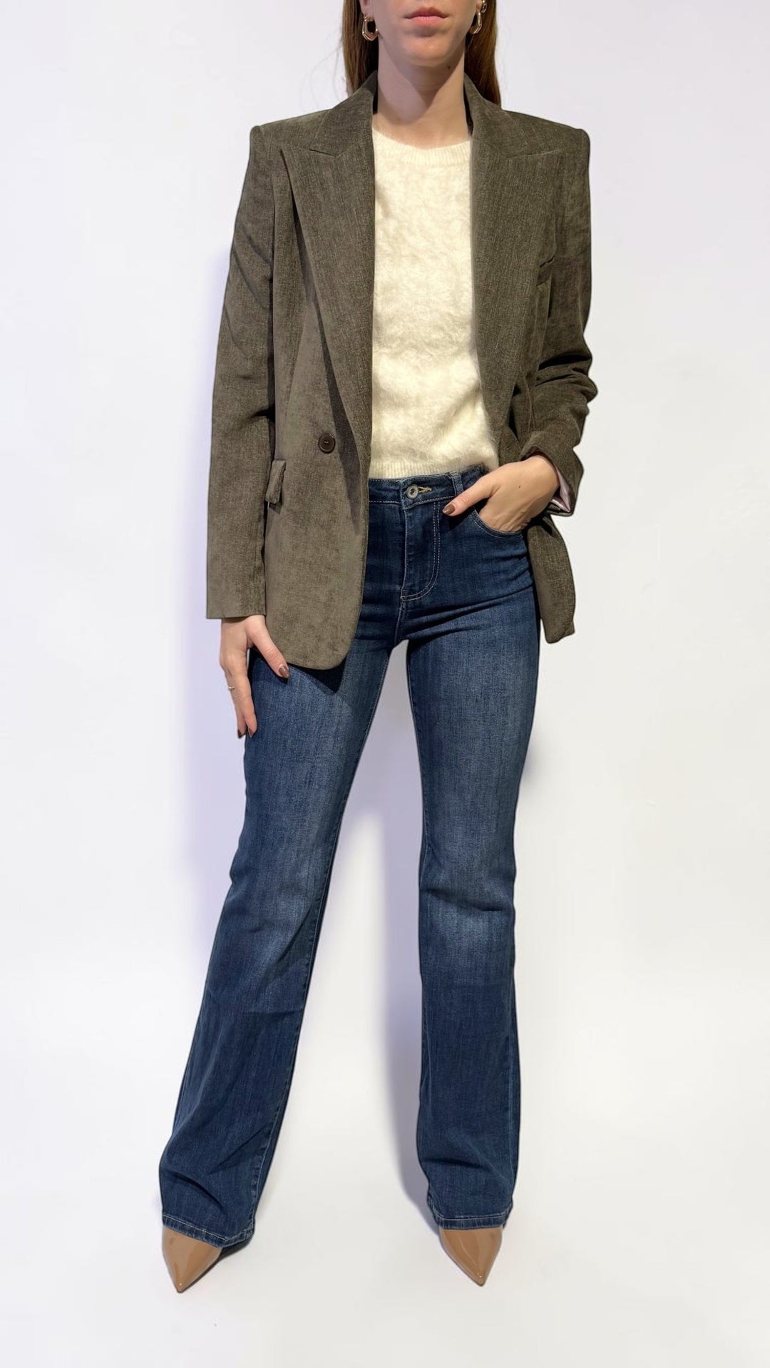 L'ARMADIO DI LULÙ - GIACCA DOPPIOPETTO VELLUTO DENIM
