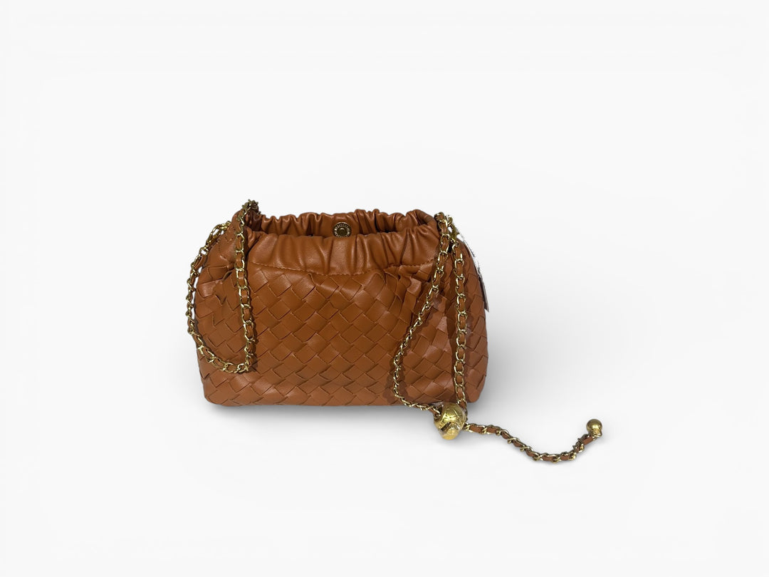 BORSA A TRACOLLA INTRECCIATA