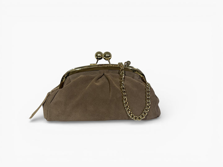 CLUTCH SCAMOSCIATA CON CHIUSURA ORO