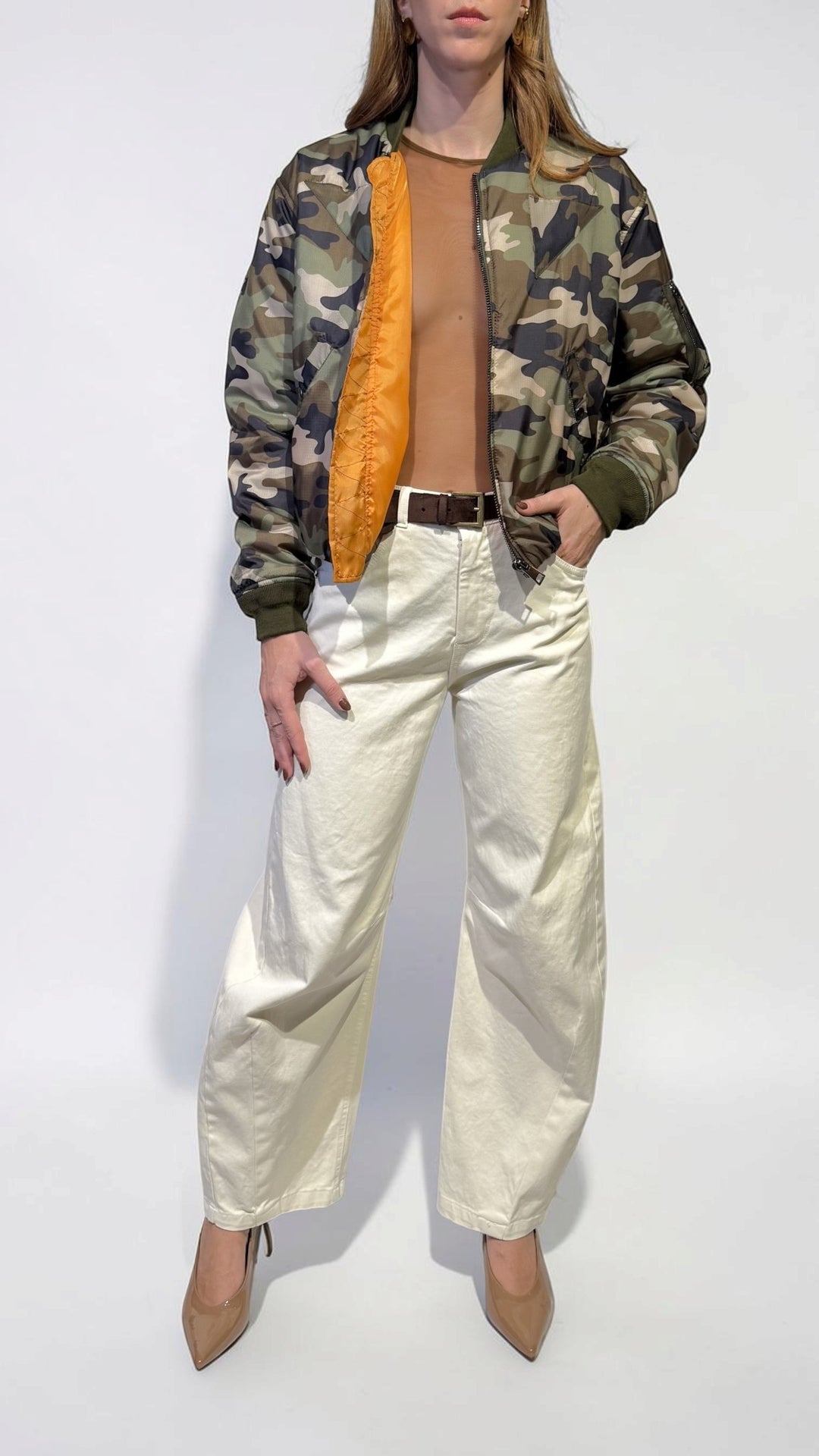 TENSIONE IN - BOMBER MIMETICO
