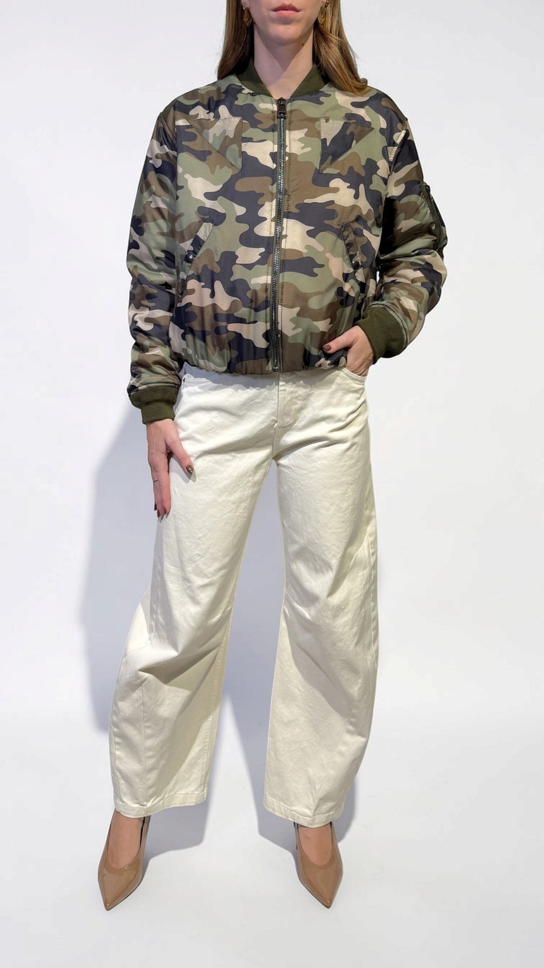 TENSIONE IN - BOMBER MIMETICO