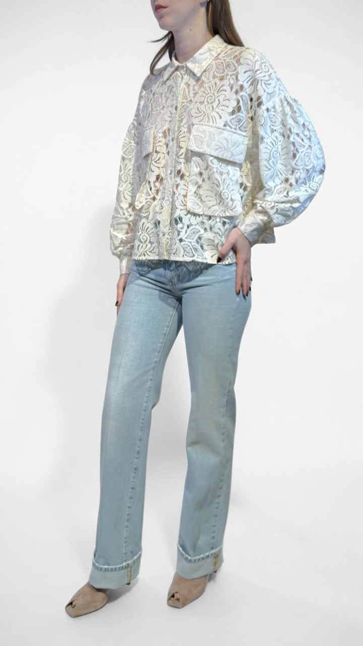 TENSIONE IN - CAMICIA IN PIZZO MACRAME'