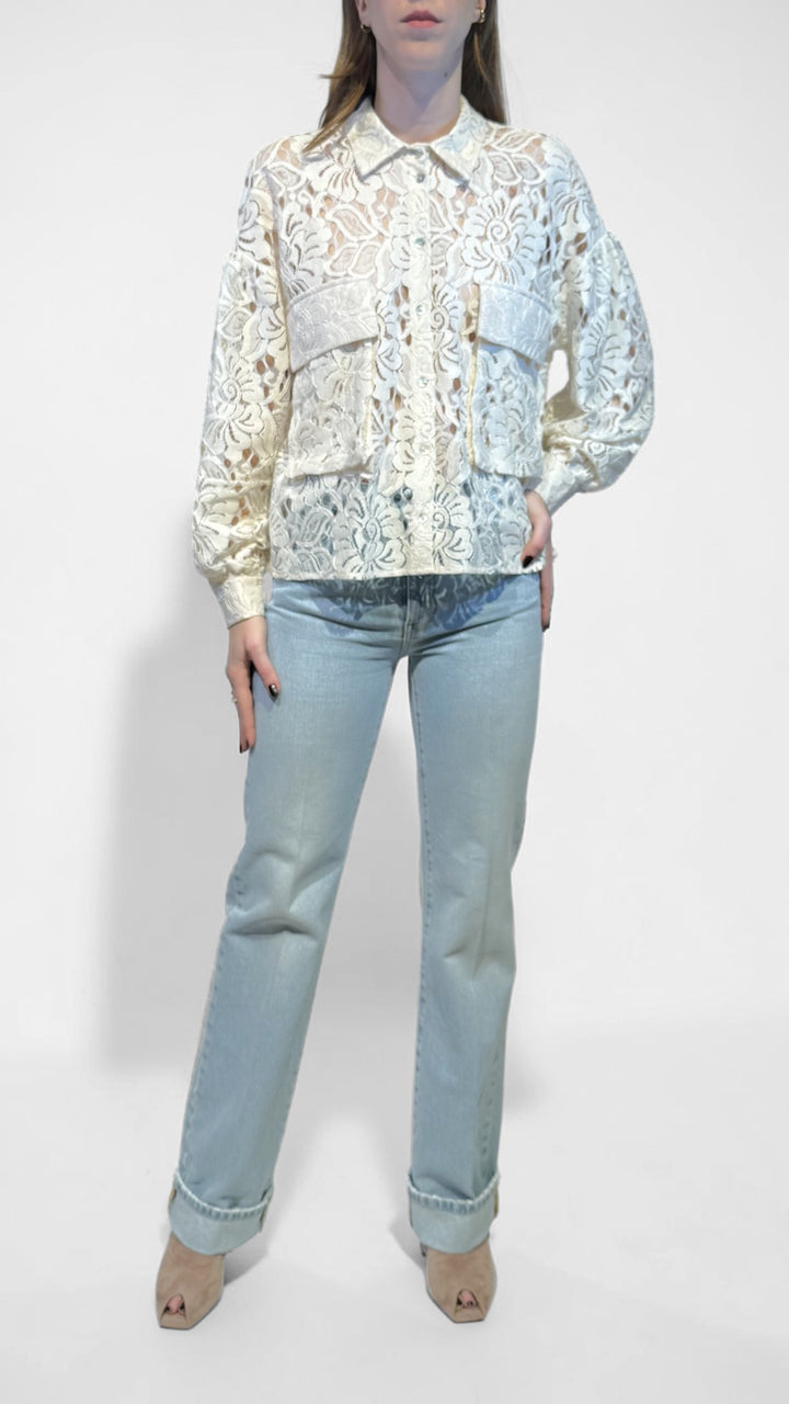 TENSIONE IN - CAMICIA IN PIZZO MACRAME'