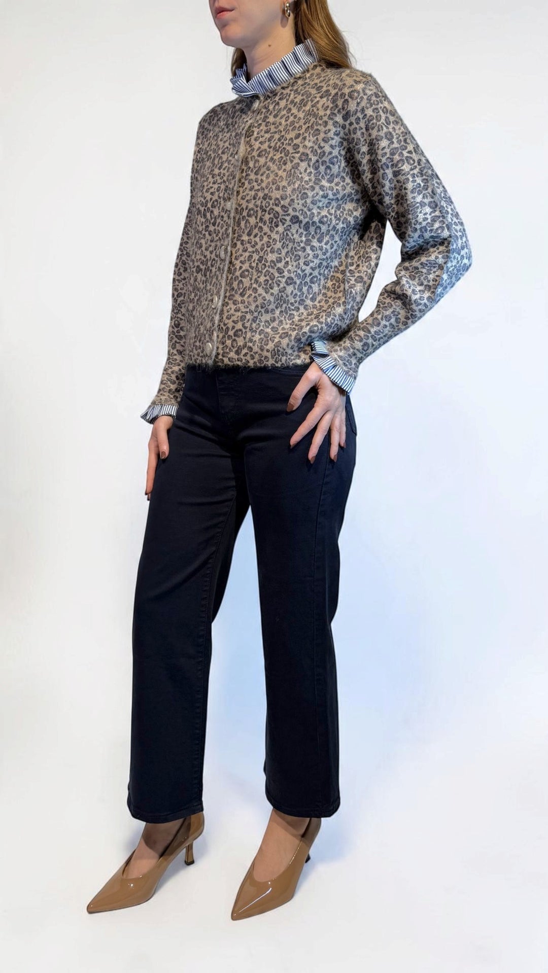 L'ARMADIO DI LULÙ - CARDIGAN CON INSERTI IN POPELINE