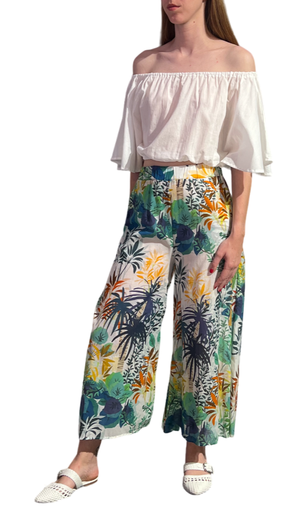 L'ARMADIO DI LULÙ -  PANTALONE CROP FANTASIA