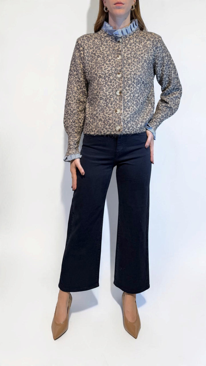 L'ARMADIO DI LULÙ - CARDIGAN CON INSERTI IN POPELINE