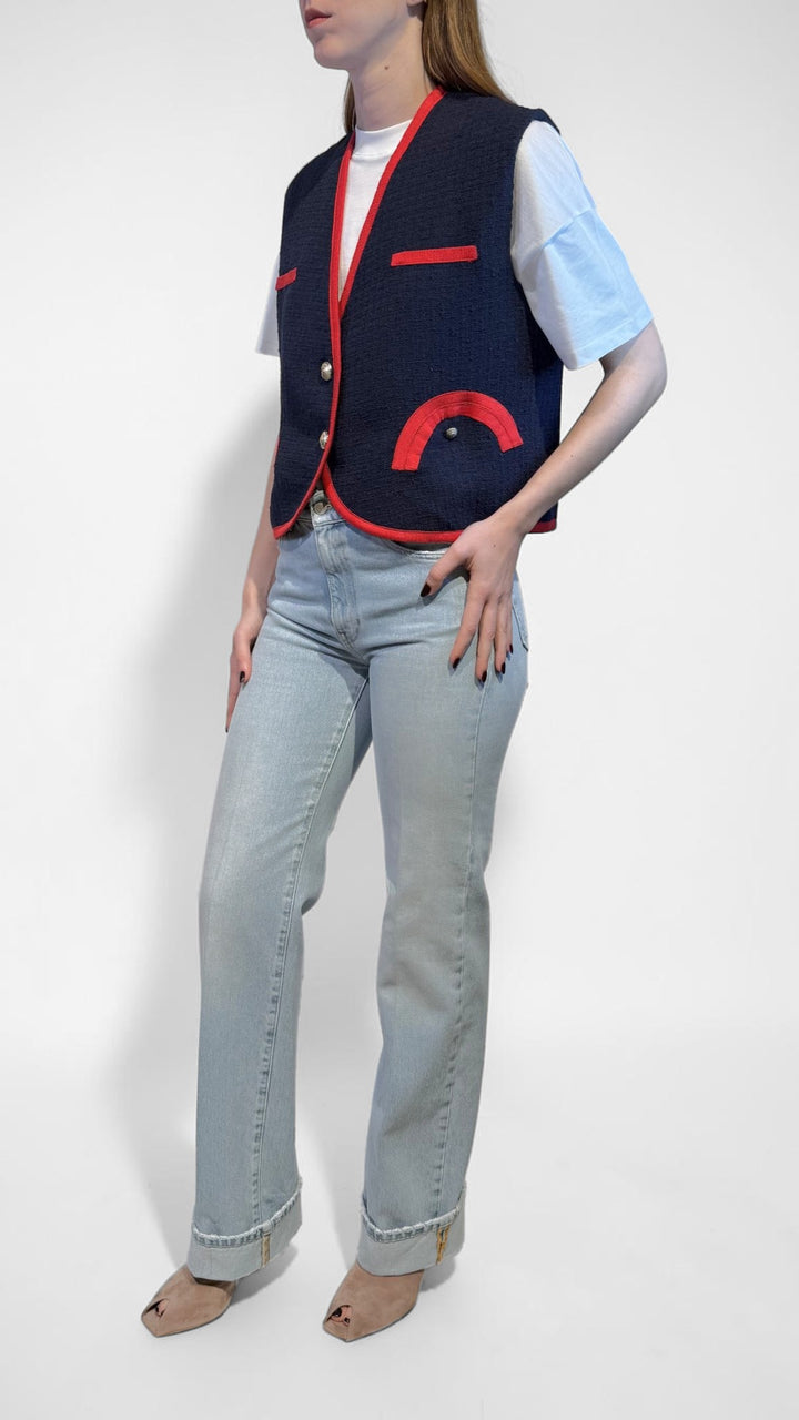 TENSIONE IN - GILET CON PASSAMANERIA