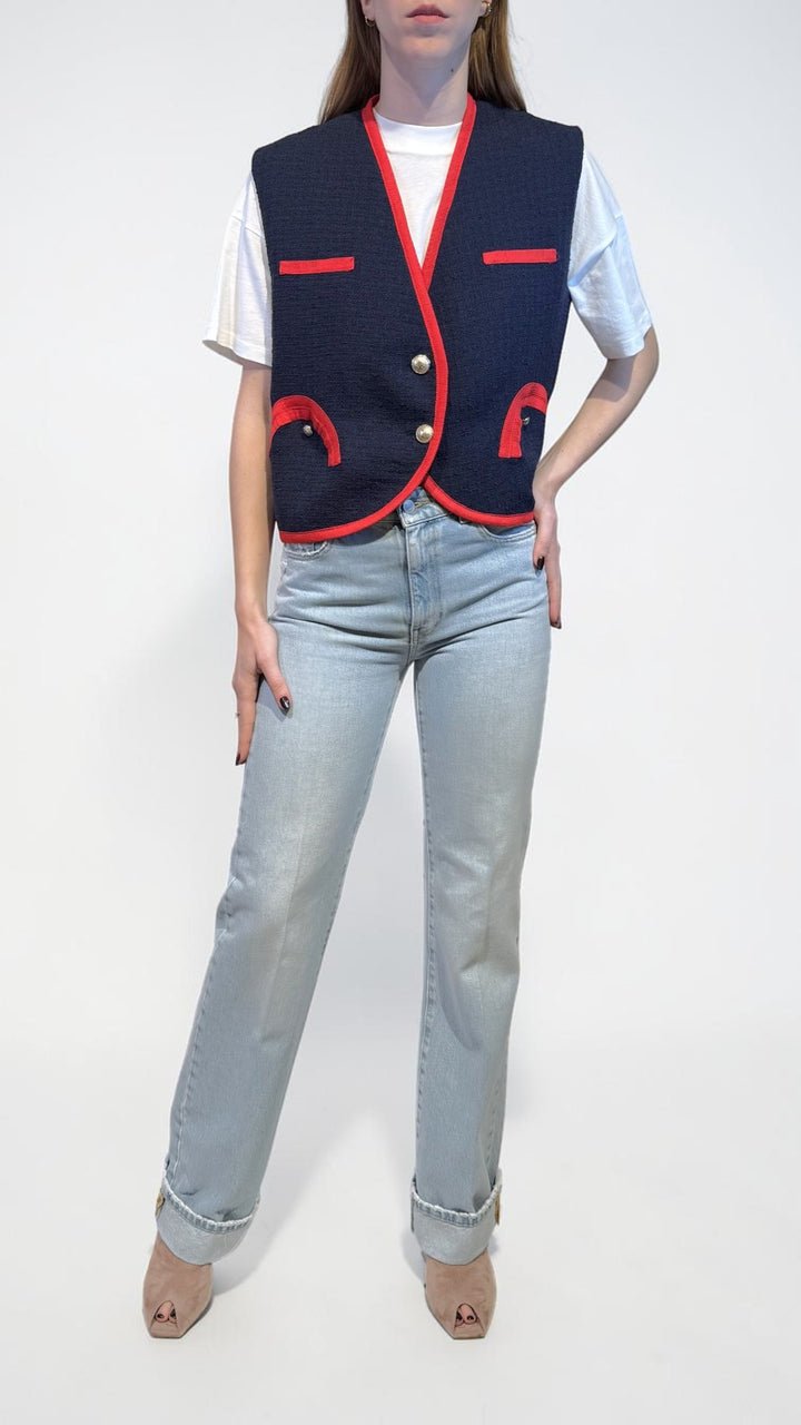 TENSIONE IN - GILET CON PASSAMANERIA