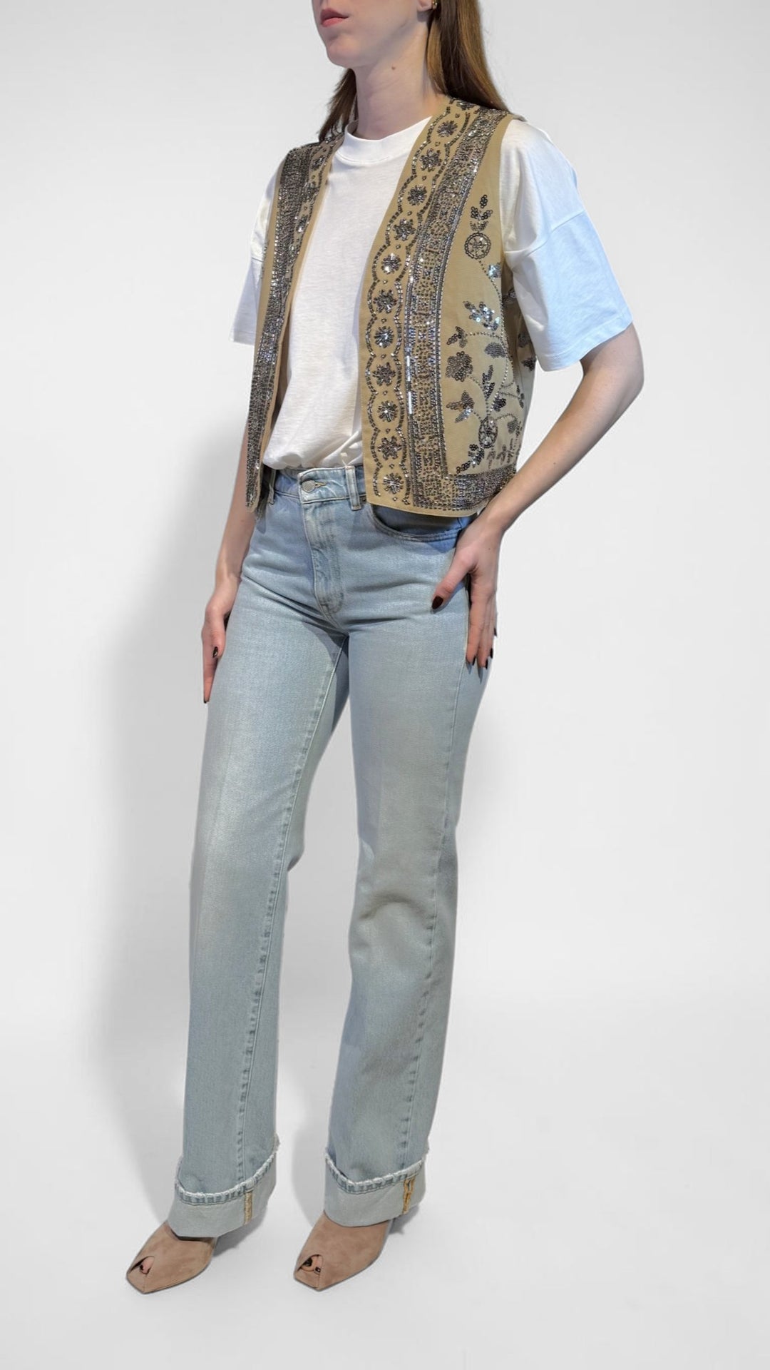 TENSIONE IN - GILET CON STRASS
