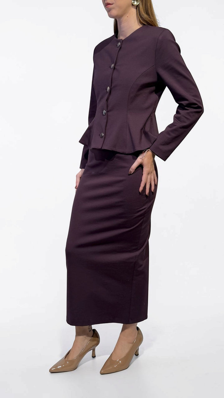 TENSIONE IN - GIACCHINA PEPLUM IN PUNTO MILANO