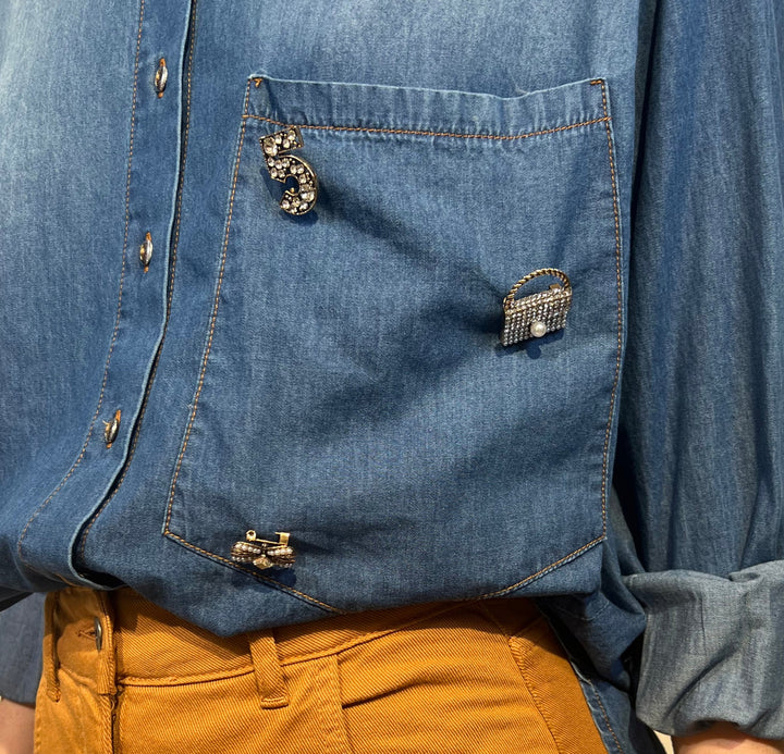 TENSIONE IN - CAMICIA UOMO  IN JEANS