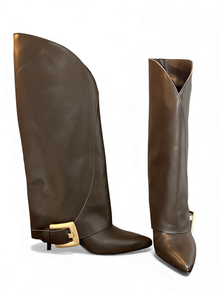 OVYÈ - STIVALE IN PELLE CON FIBBIA