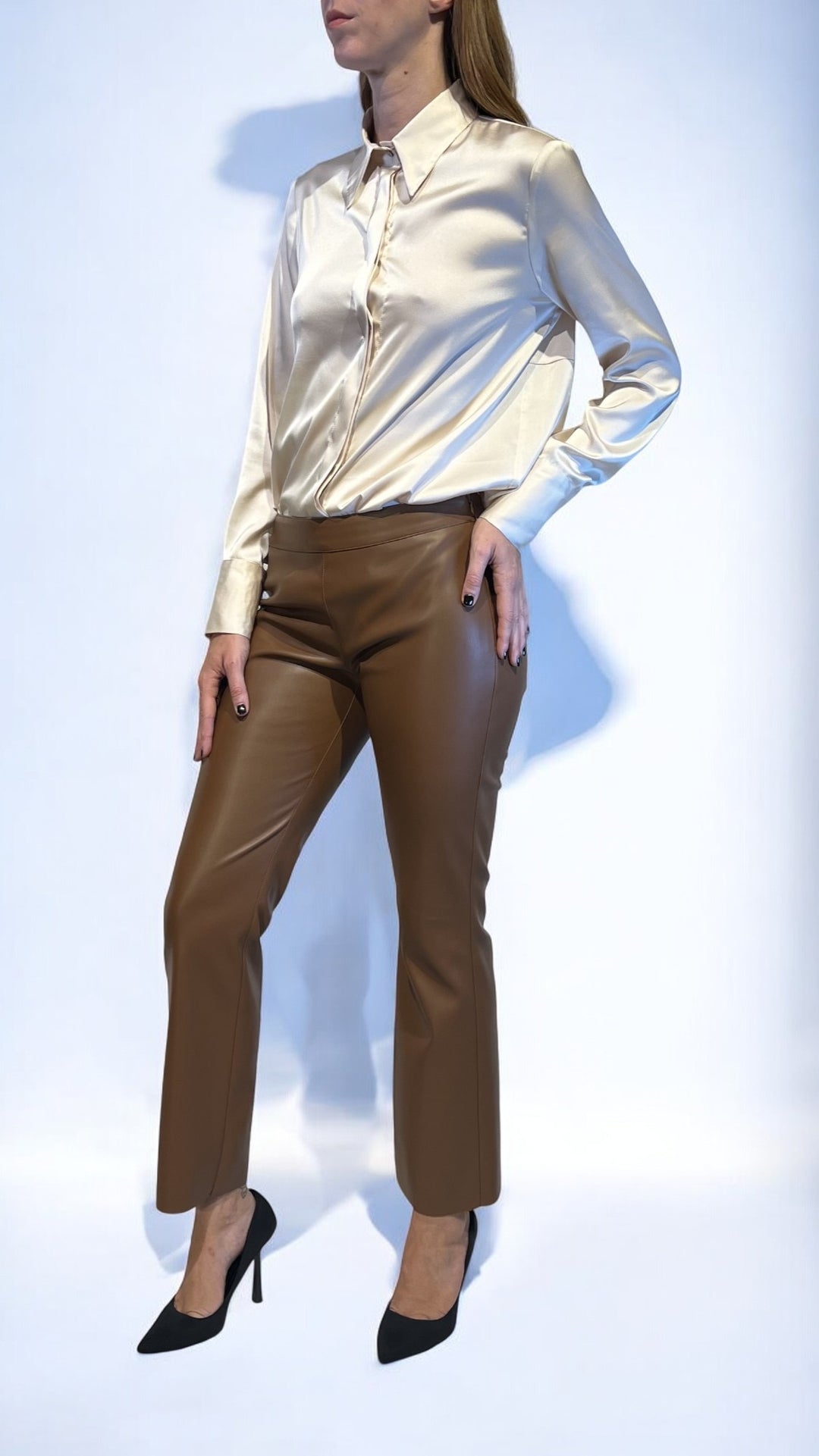 GATTINONI -  PANTALONI ZAMPETTA ECOPELLE
