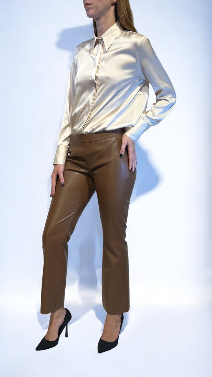 GATTINONI -  PANTALONI ZAMPETTA ECOPELLE