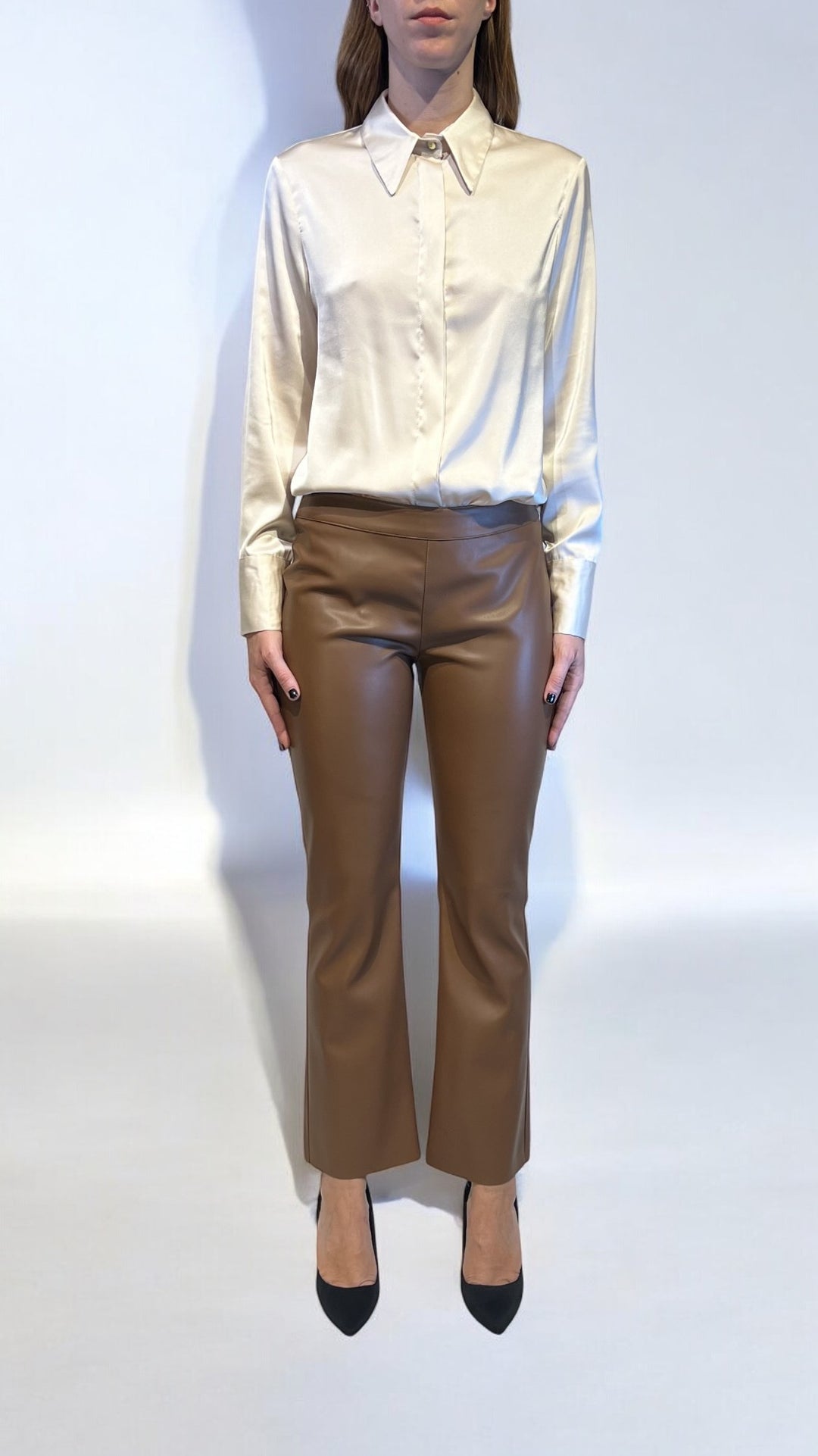 GATTINONI -  PANTALONI ZAMPETTA ECOPELLE