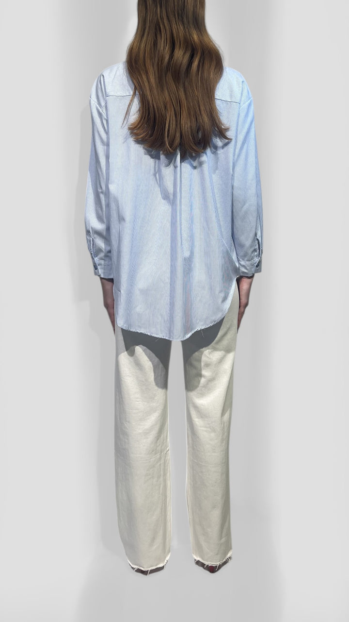 KONTATTO - CAMICIA IN POPELINE RICAMATA