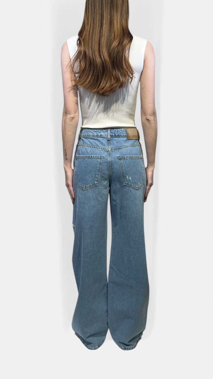 KONTATTO - DENIM PALAZZO LOW RISE