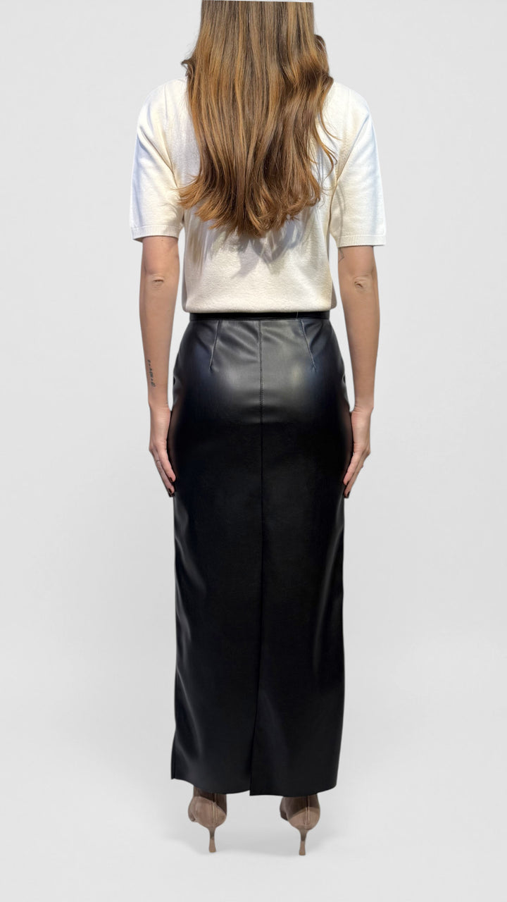 L'ARMADIO DI LULÙ - GONNA ECOPELLE CON SPACCHI