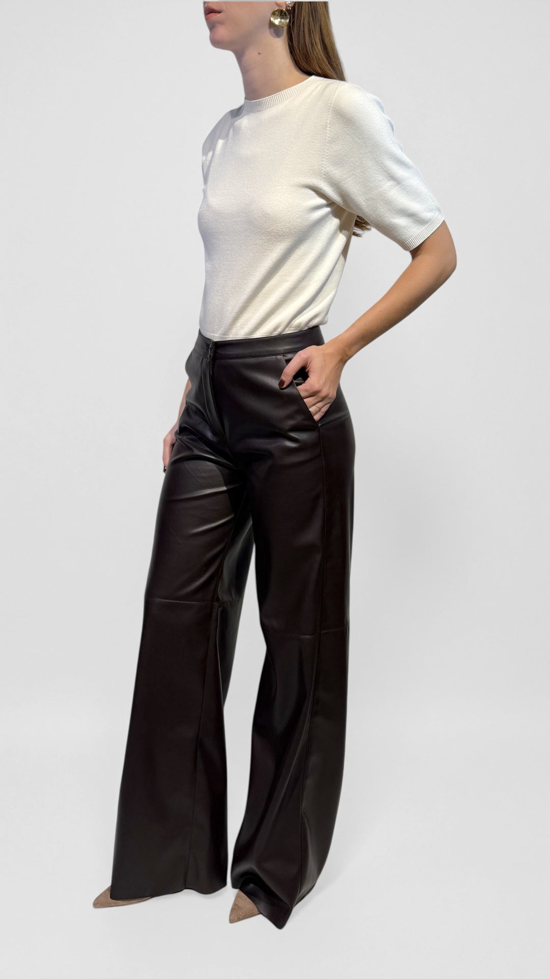 L'ARMADIO DI LULÙ - PANTALONI PALAZZO ECOPELLE