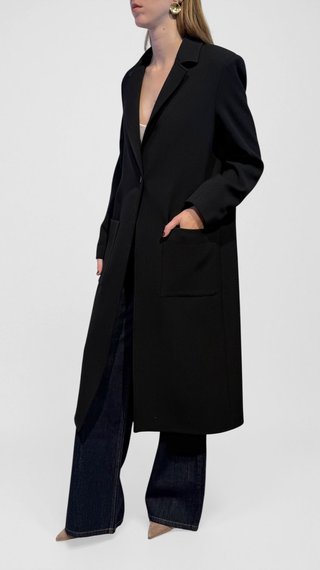 L'ARMADIO DI LULÙ - CAPPOTTO LUNGO CON BOTTONI DIETRO