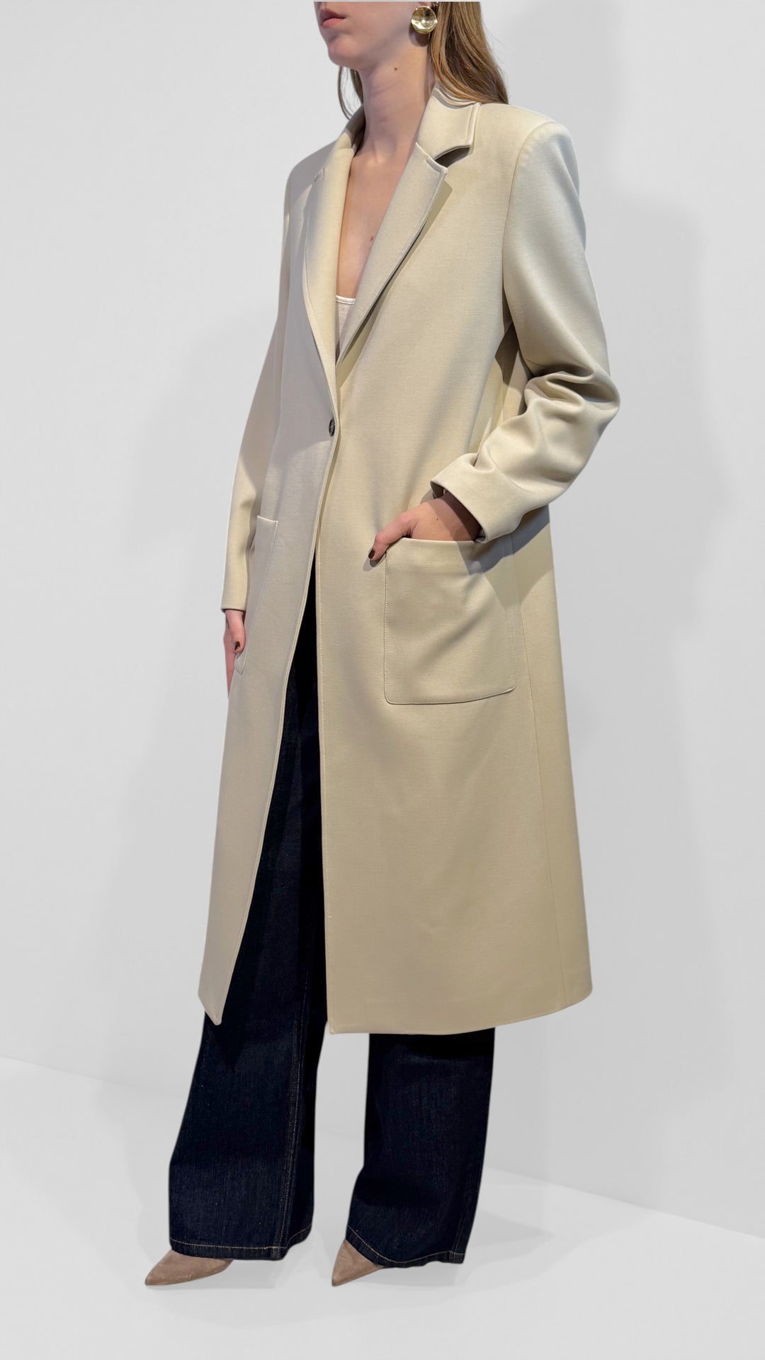 L'ARMADIO DI LULÙ - CAPPOTTO LUNGO CON BOTTONI DIETRO