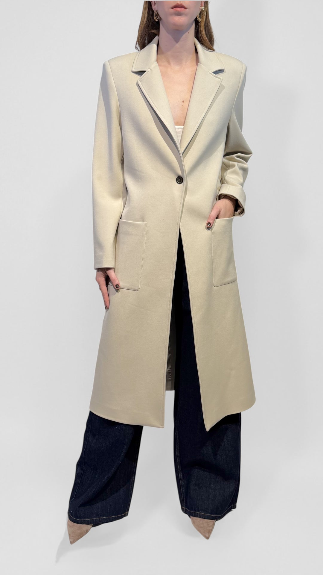 L'ARMADIO DI LULÙ - CAPPOTTO LUNGO CON BOTTONI DIETRO