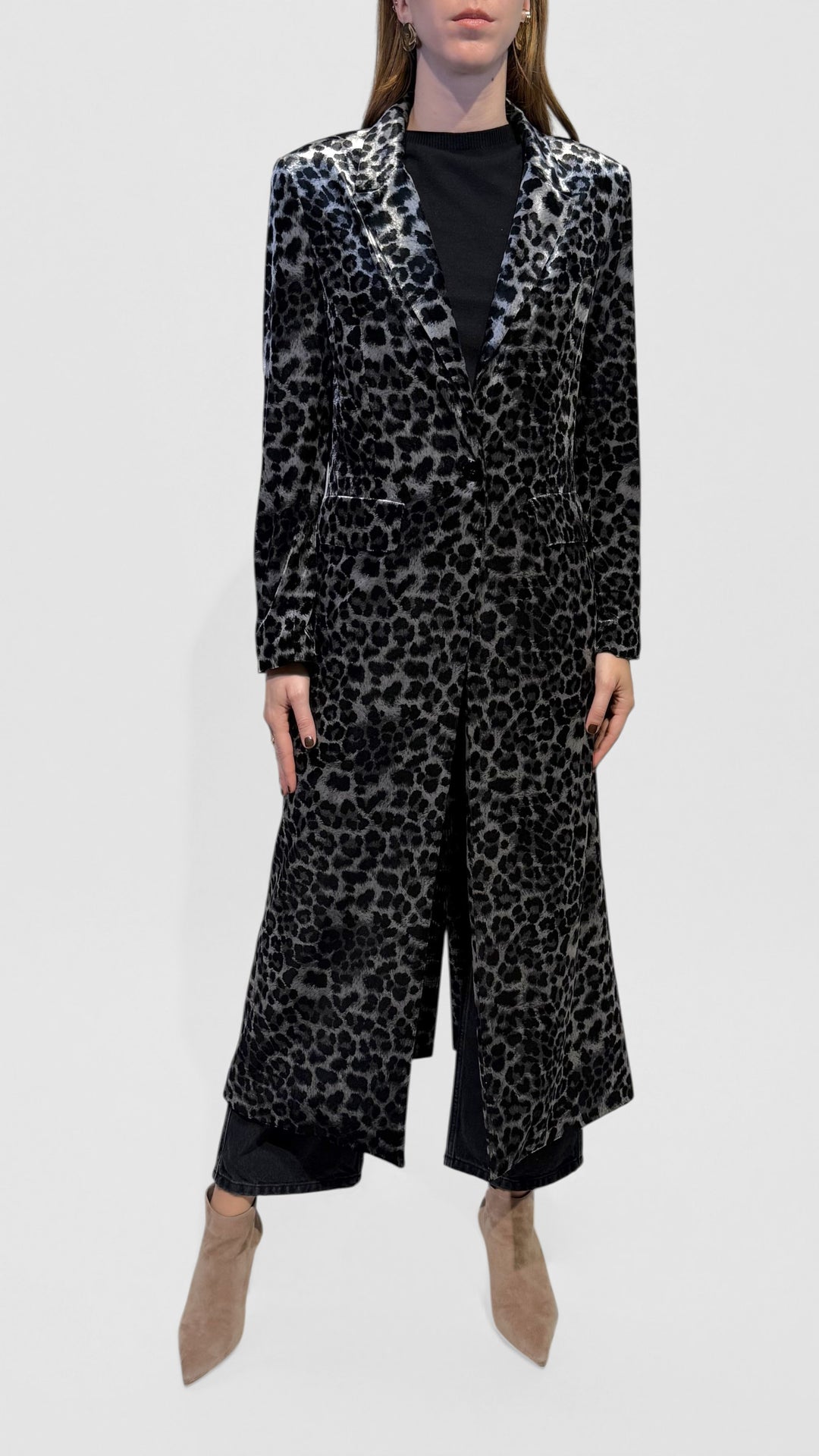 L'ARMADIO DI LULÙ - CAPPOTTO LUNGO IN VELLUTO MACULATO